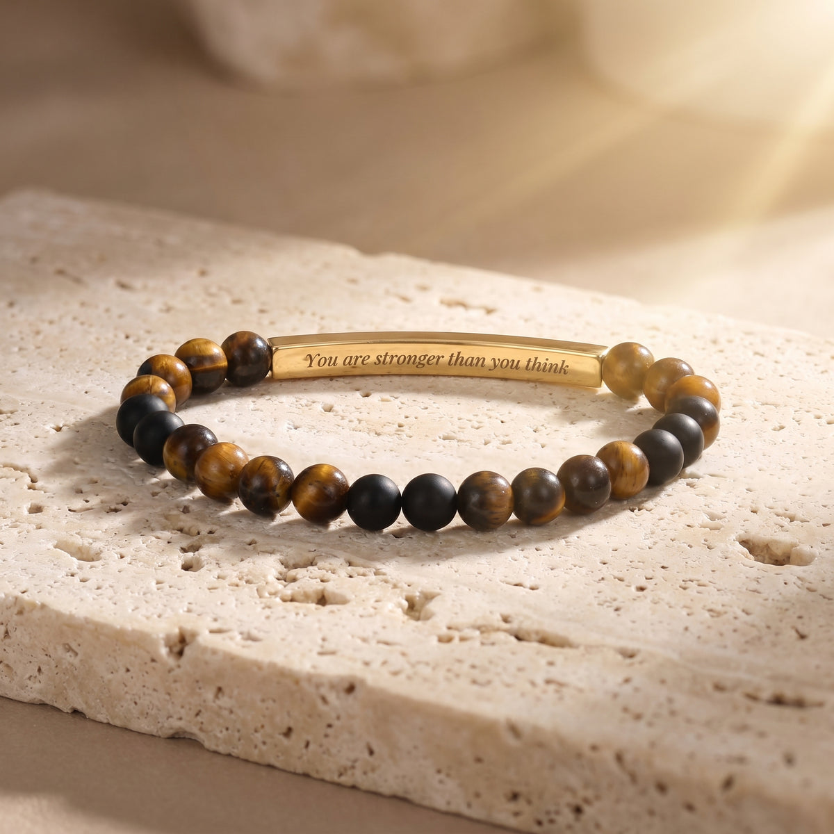 Geheime Boodschap Tijgersteen Armband