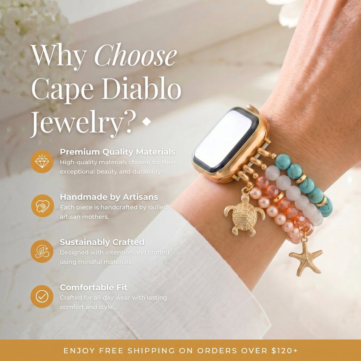 Coastal Glow Stretch Apple Watch-bandje