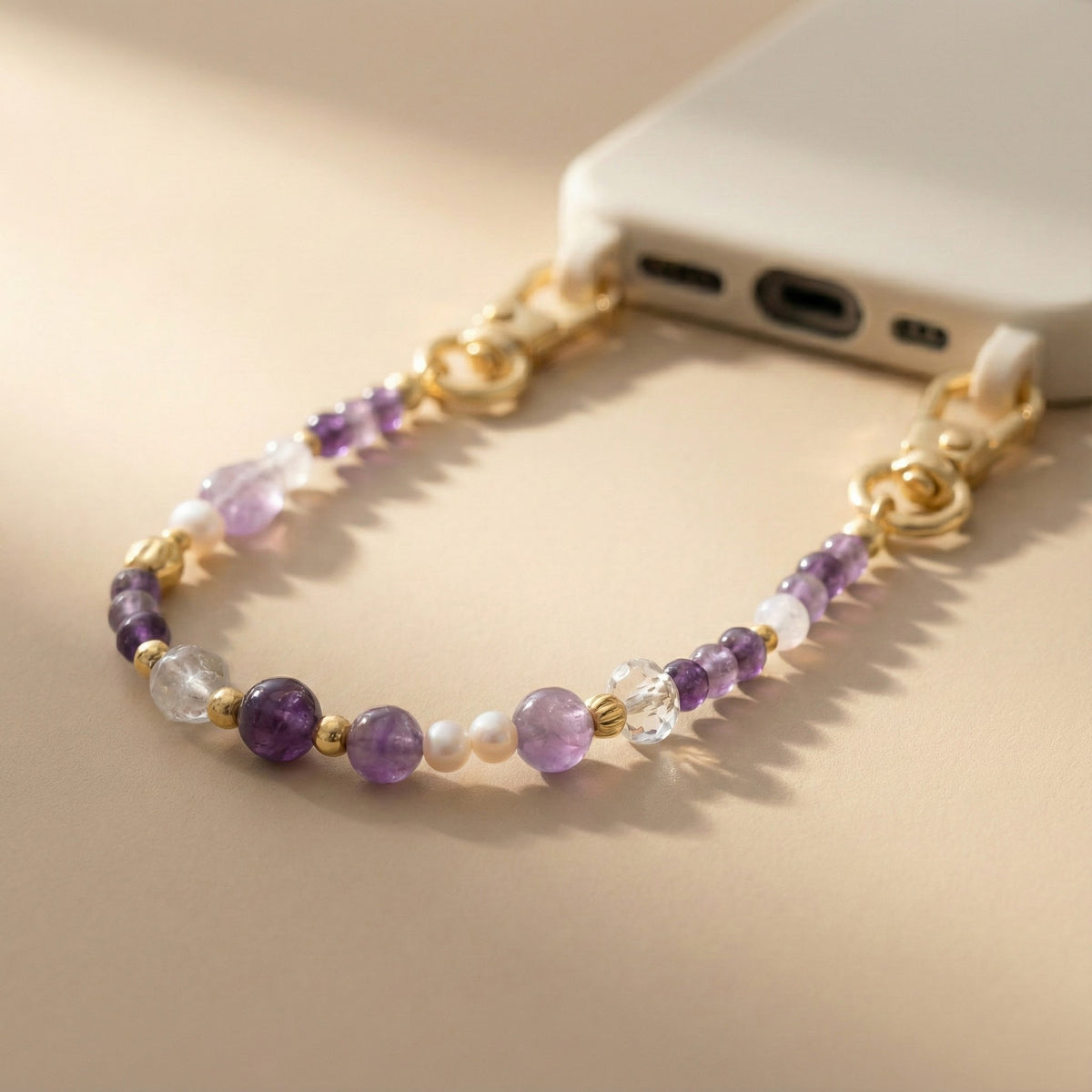 Amethyst Glow Telefoonketting