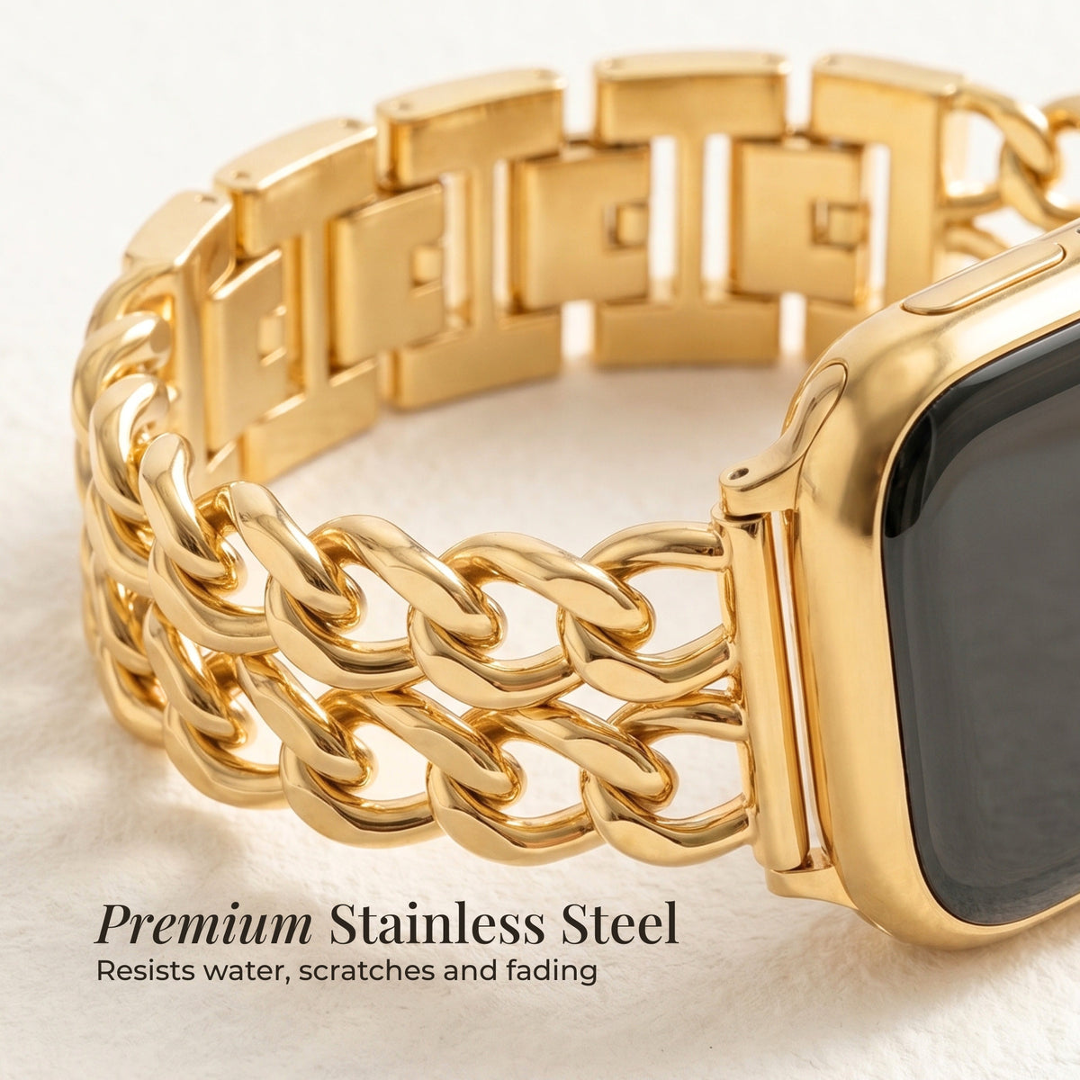 Gouden Curve Luxe Apple Watch Bandje