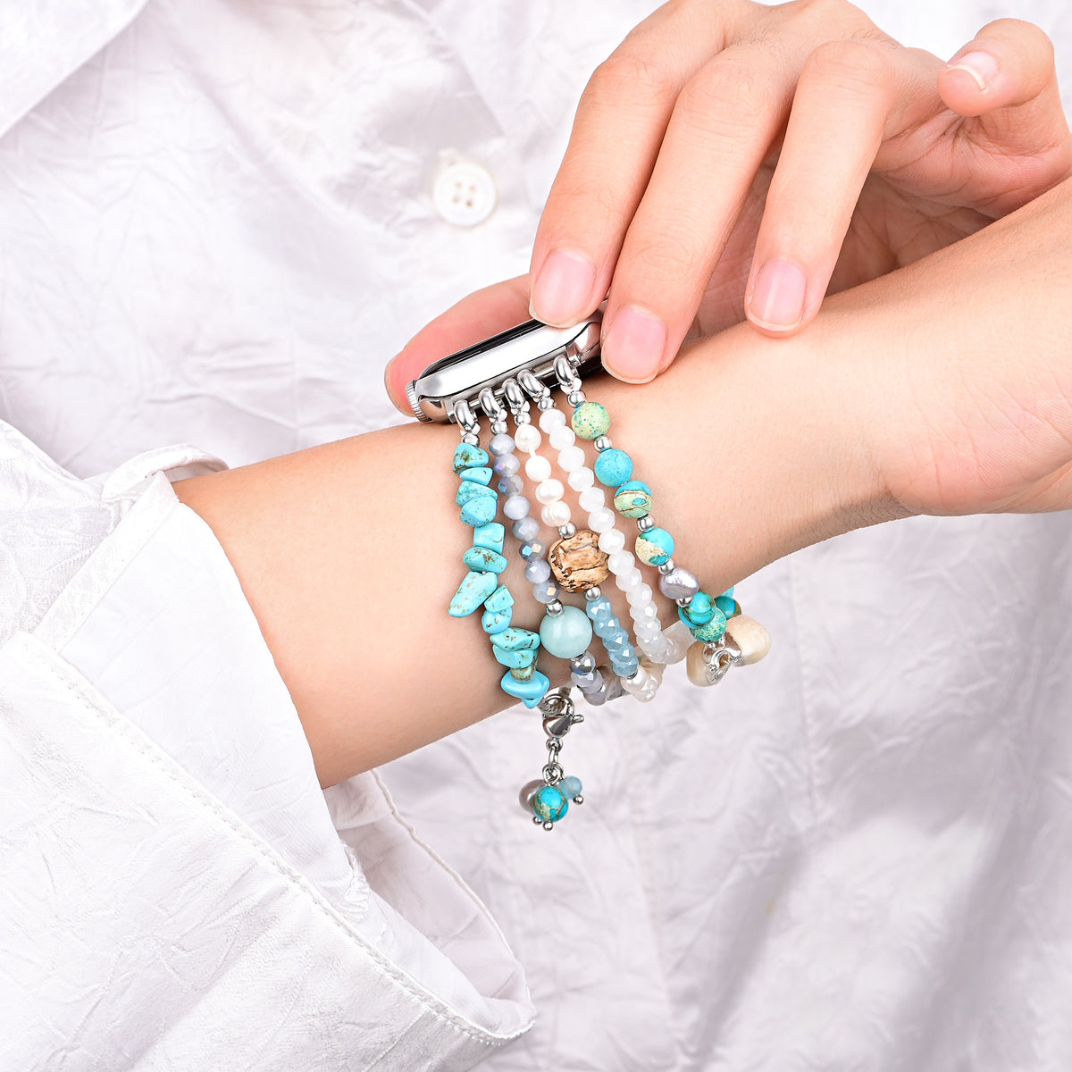 Intense Jasper Glimmer Stretch Apple Watch-band