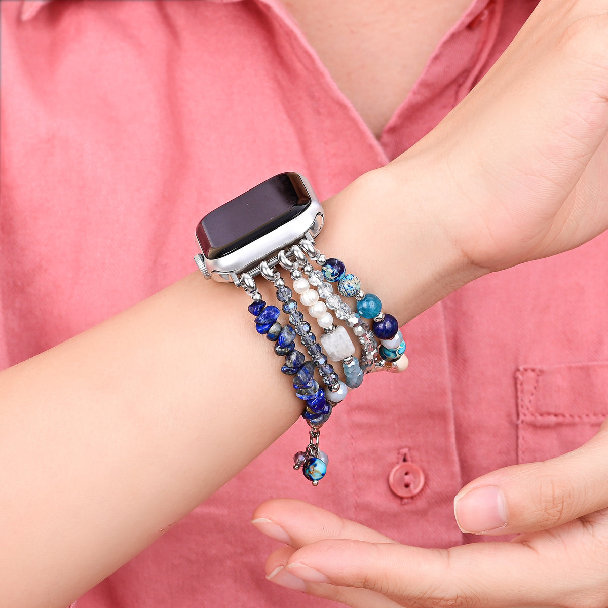 Intense Jasper Glimmer Stretch Apple Watch-band