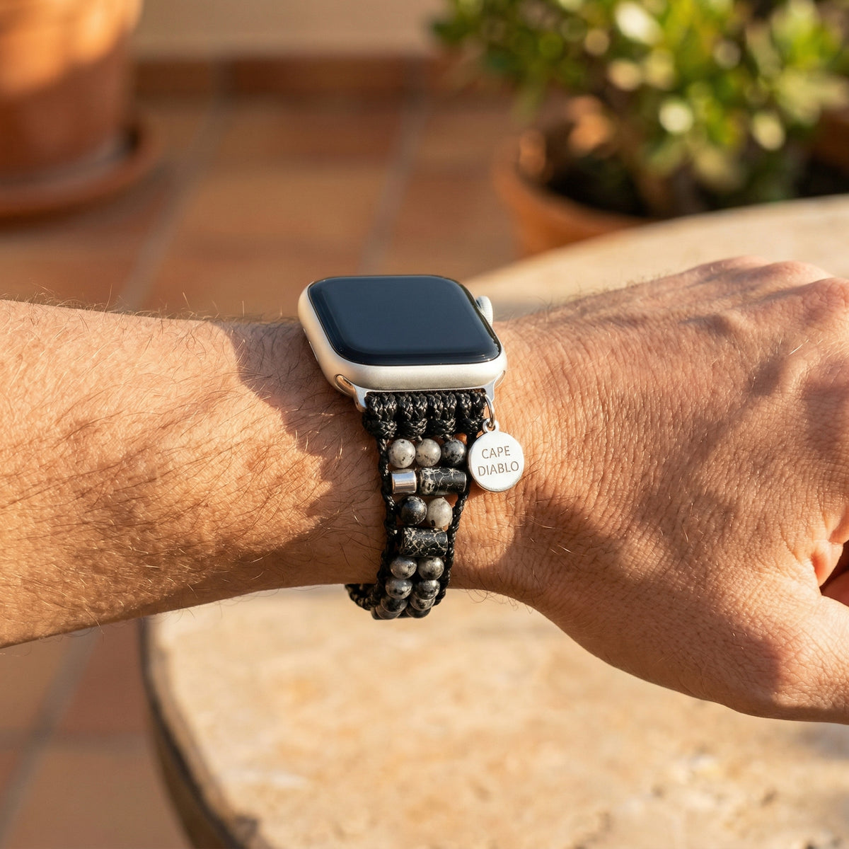 Heren Labradoriet Actieve Apple Watch Band