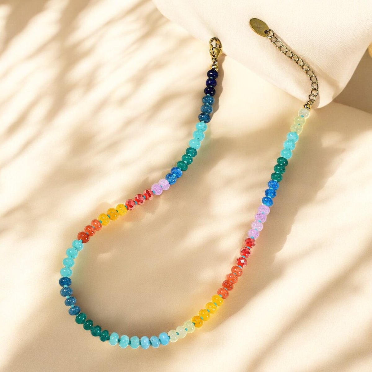 Regenboog Glans Steen Ketting