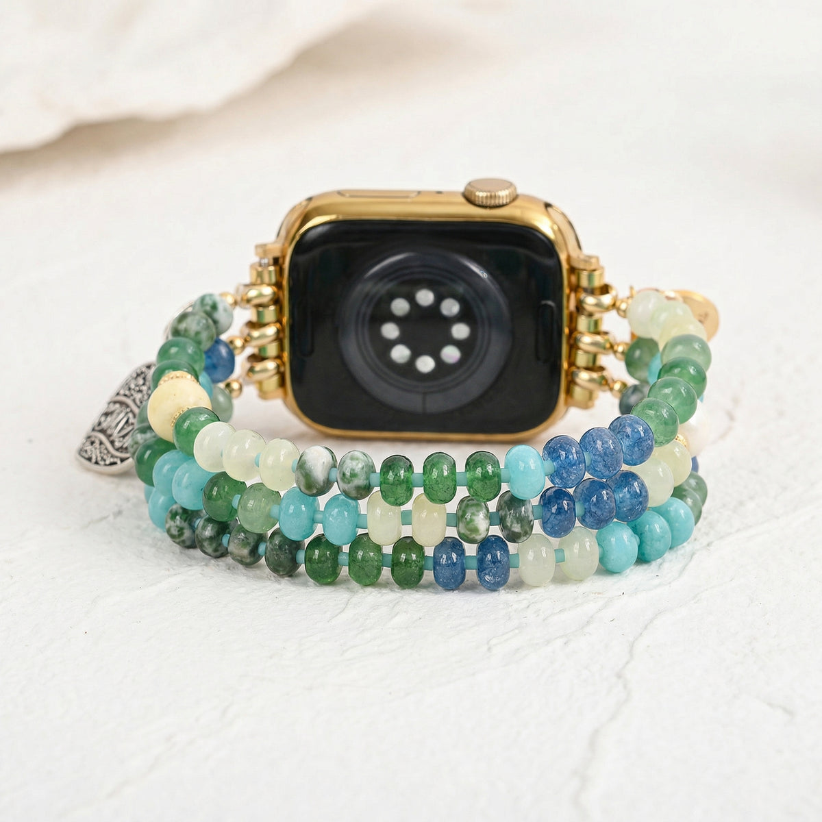 Jade Pearl Love MOM Stretch Apple Watch-bandje