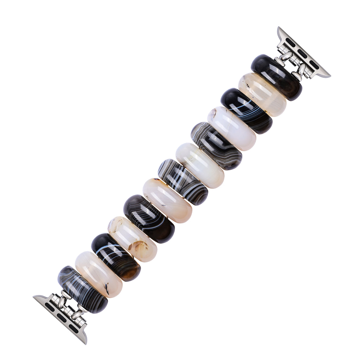 Obsidian Frost Agaat Rekbare Apple Watch Band