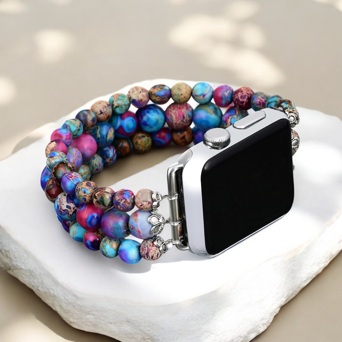 Wisteria Wonder Jasper rekbare horlogeband