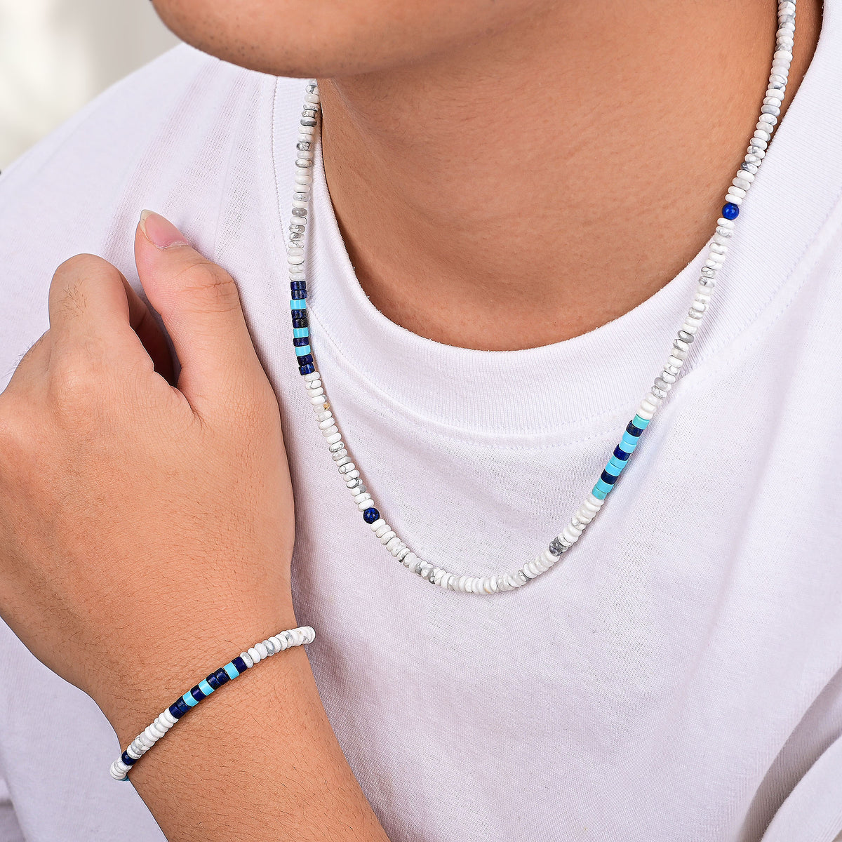 Heren Hematiet Oceaan Ketting