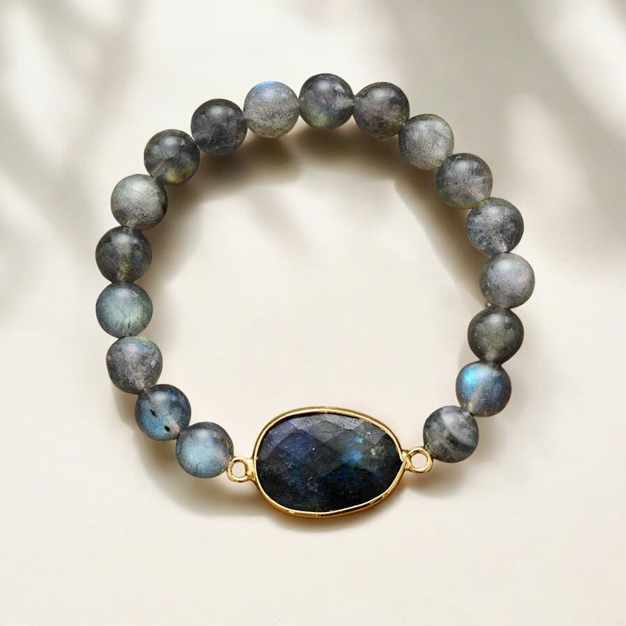 Blauwe Labradoriet Edelsteen Armband