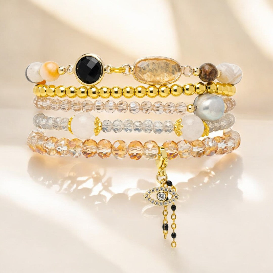Donker Champagne Stretch Apple Watch Bandje