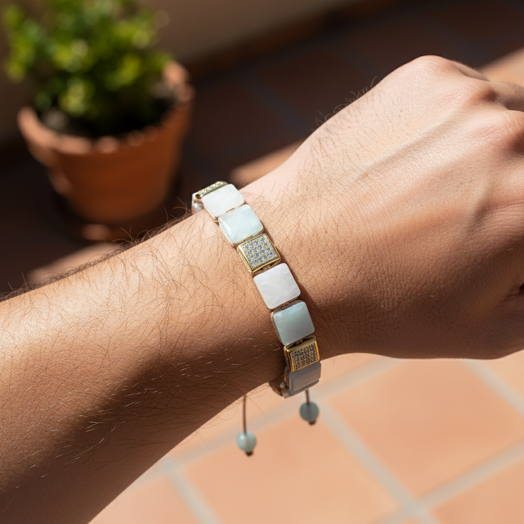 Heren Amazoniet Armband