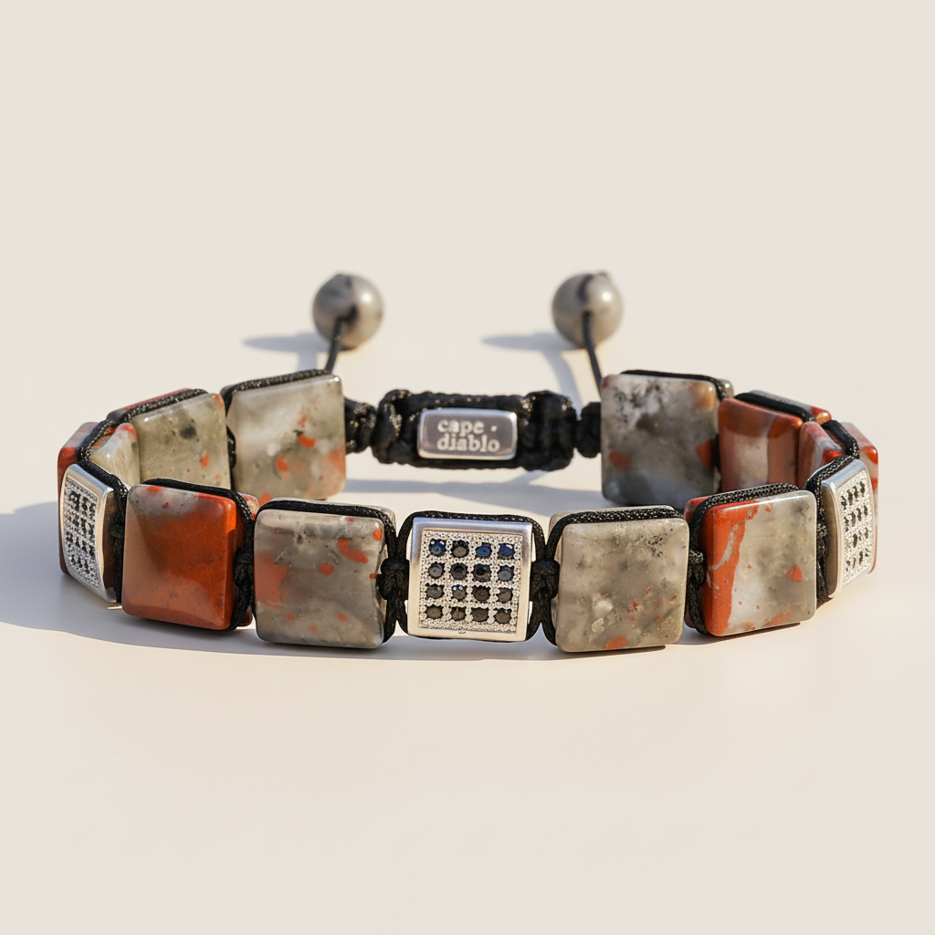 Heren Afrikaanse Bloodstone Armband