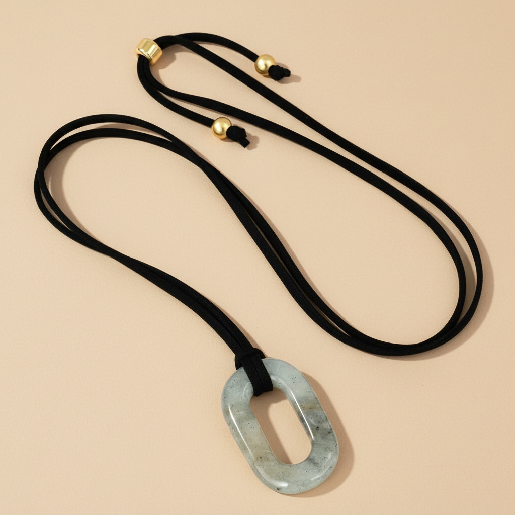 Suède Labradoriet Sereniteit Ketting