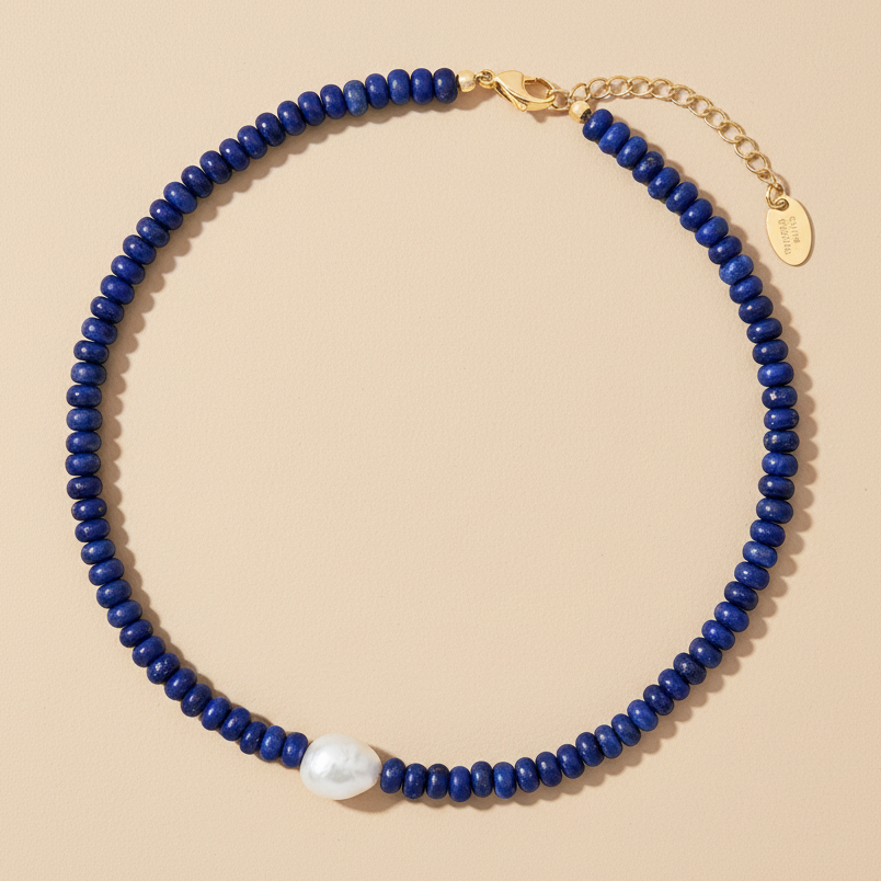 Midnight Lapis Parelketting