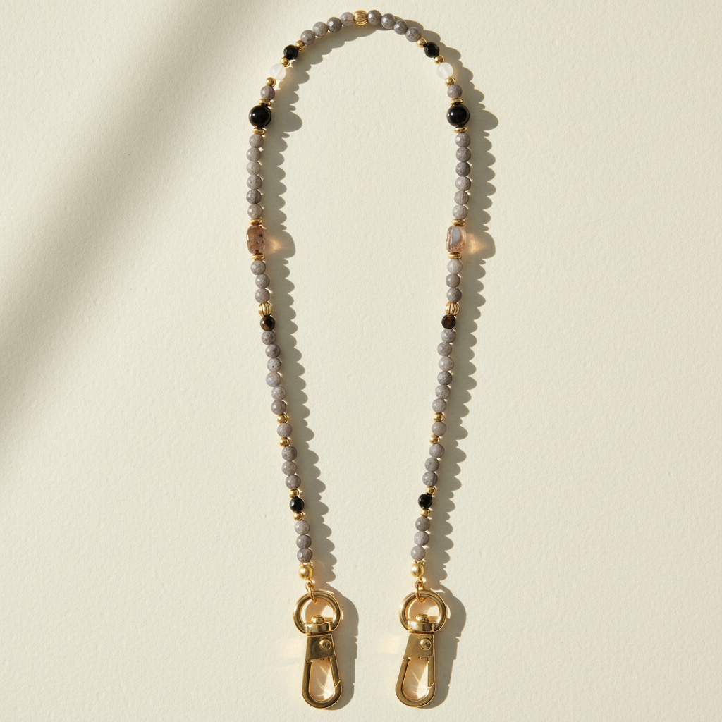 Grijze Agaat Balans Telefoonketting