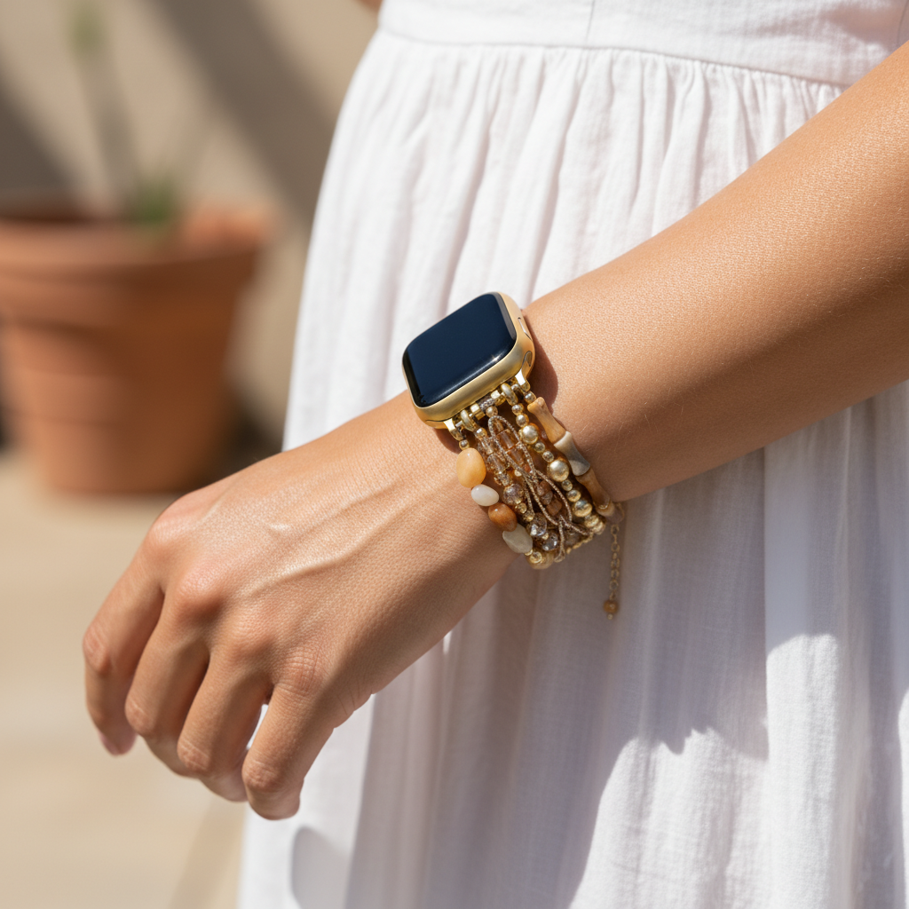 Sahara Zonsondergang Rekbare Apple Watch Band