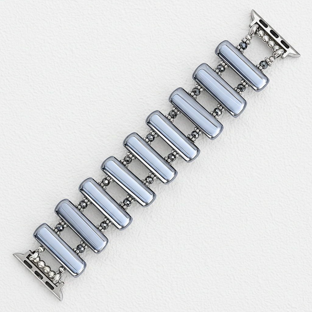 Platina Zonsverduistering Rekbare Apple Watch Band