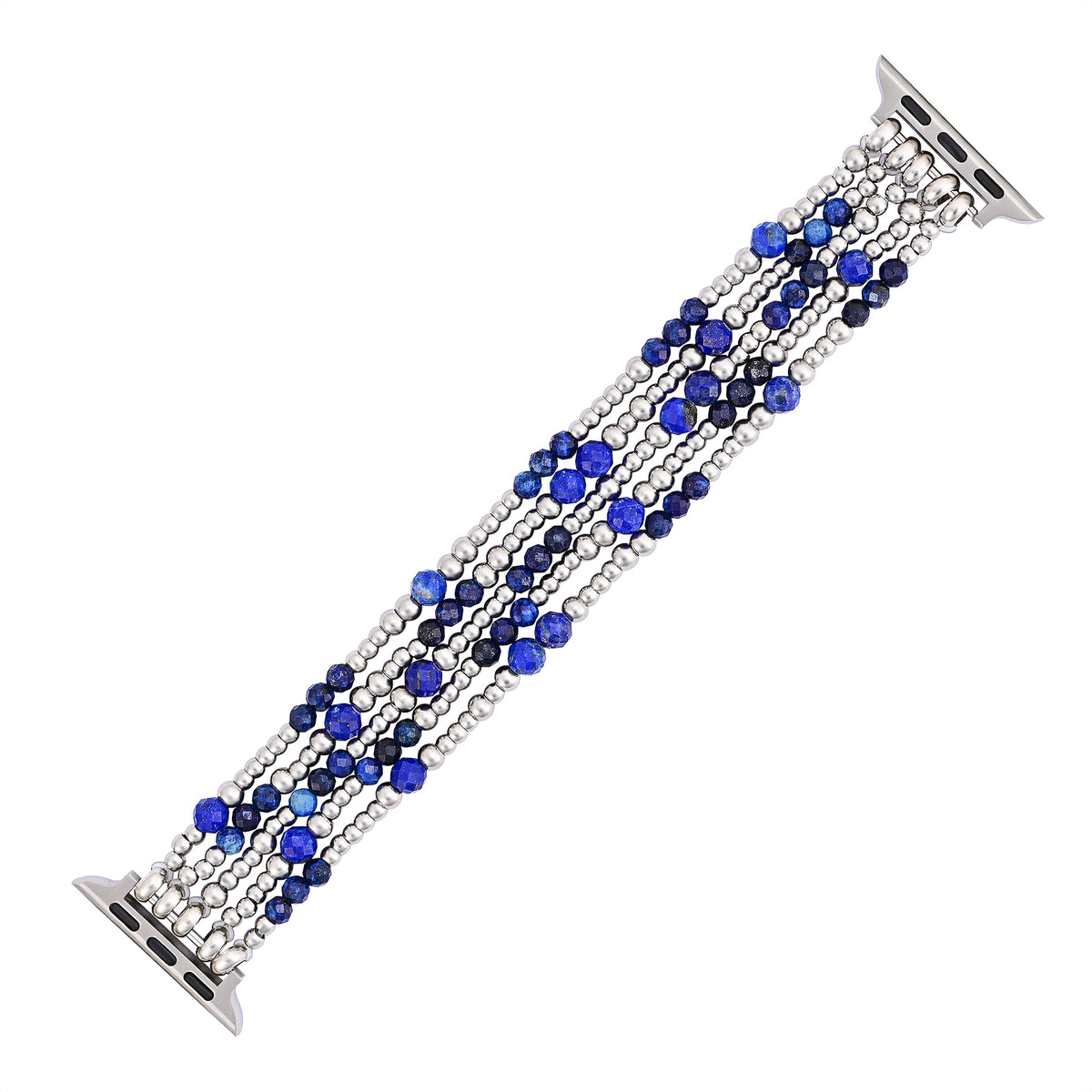 Azure Serenity Zilveren Stretch Apple Watch Band