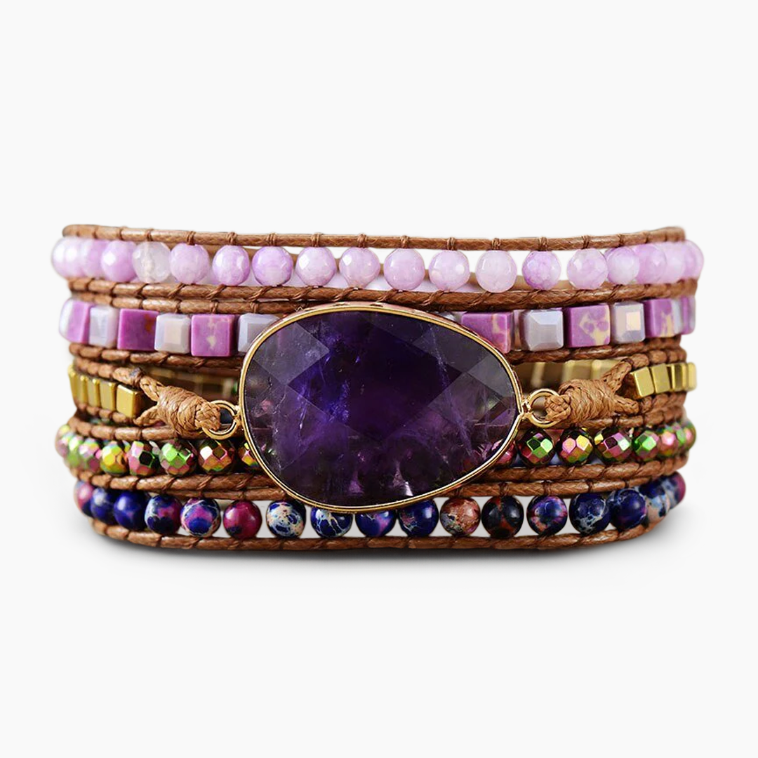 Betoverende Amethist Wikkelarmband