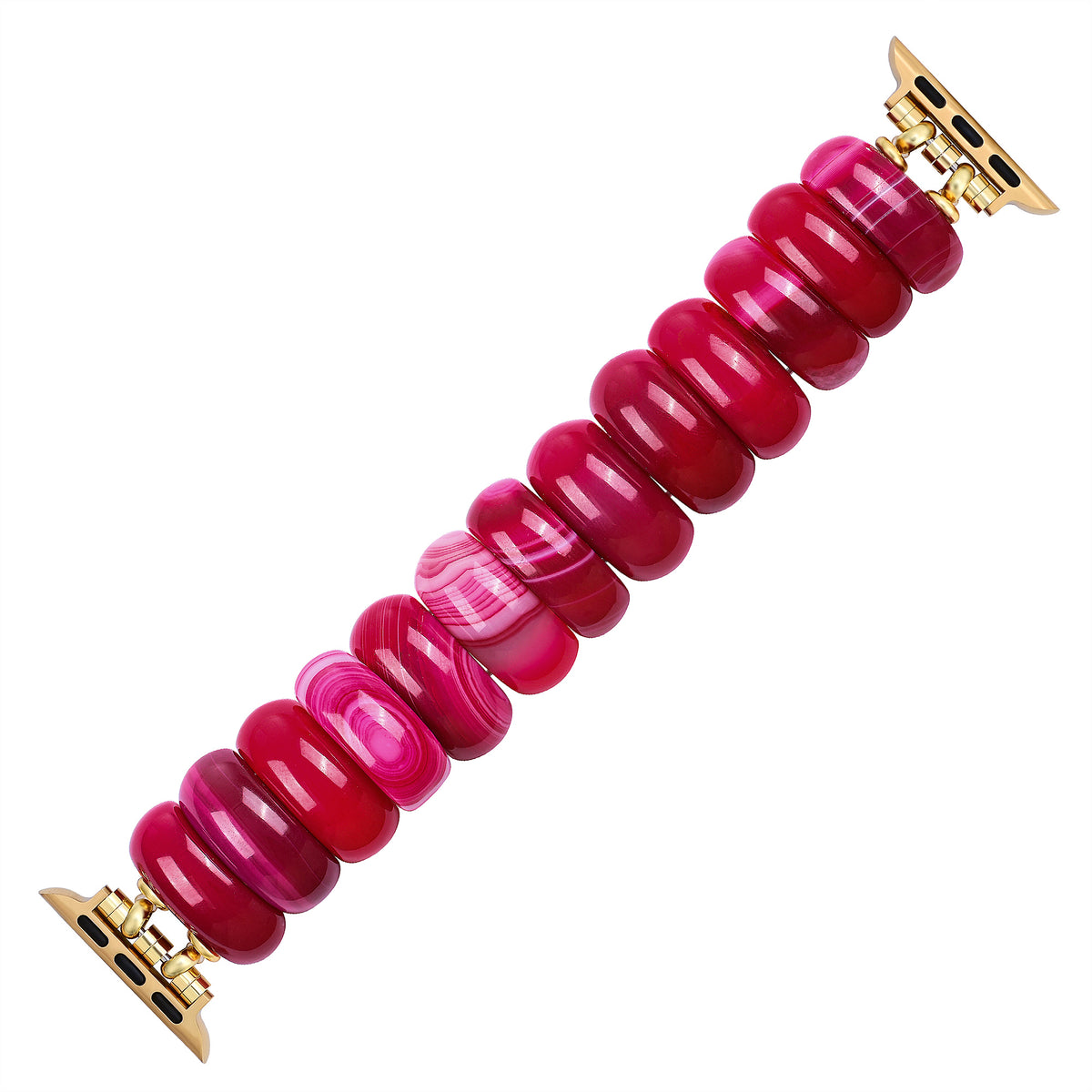 Crimson Mirage Agaat Rekbare Apple Watch Band