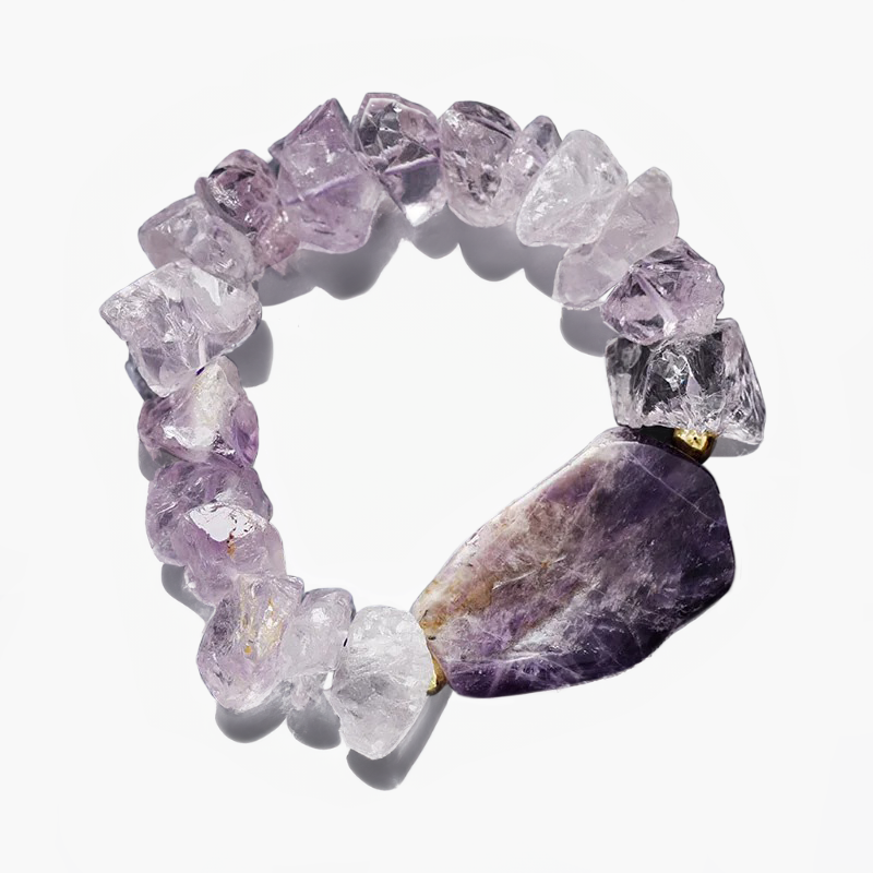 Amethyst Haze Boho Elastische Armband