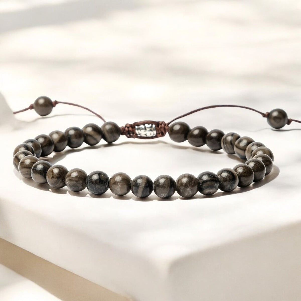 Heren Zwarte Jasper Armband