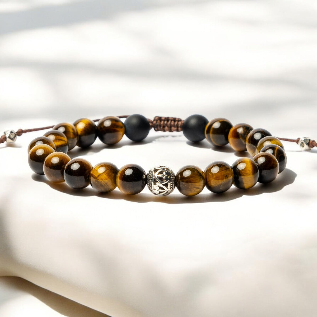 Heren Tibetaanse armband met tijgeroog
