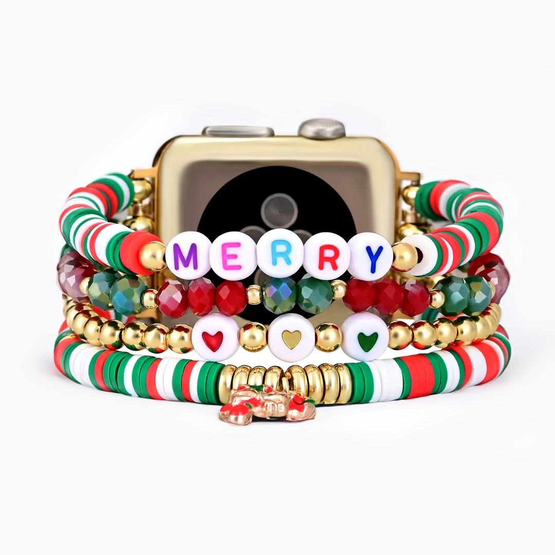Vrolijke Candy Cane Stretch Apple Watch Band