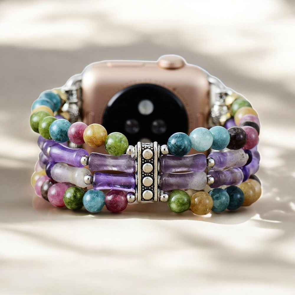 Mosaic Amethyst Stretch Apple Watch-band