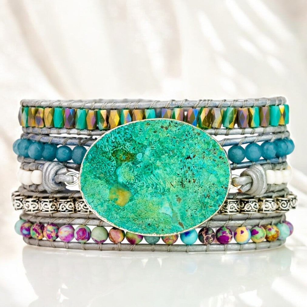 Ocean Jasper Beschermende Wikkelarmband