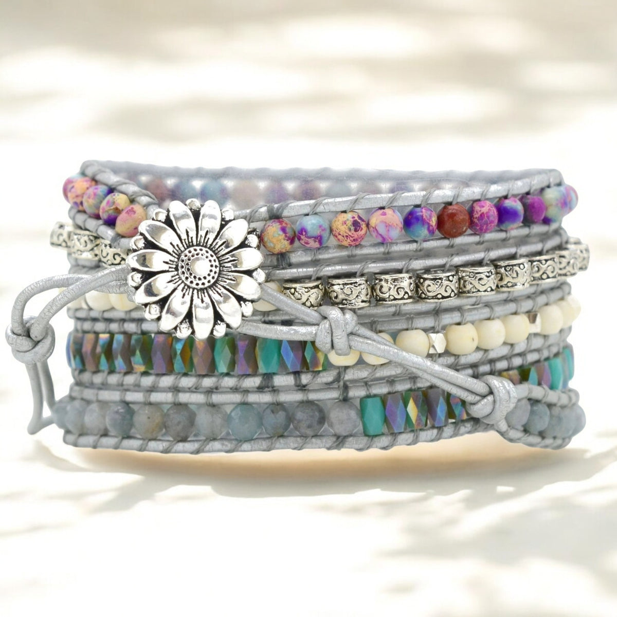 Ocean Jasper Beschermende Wikkelarmband