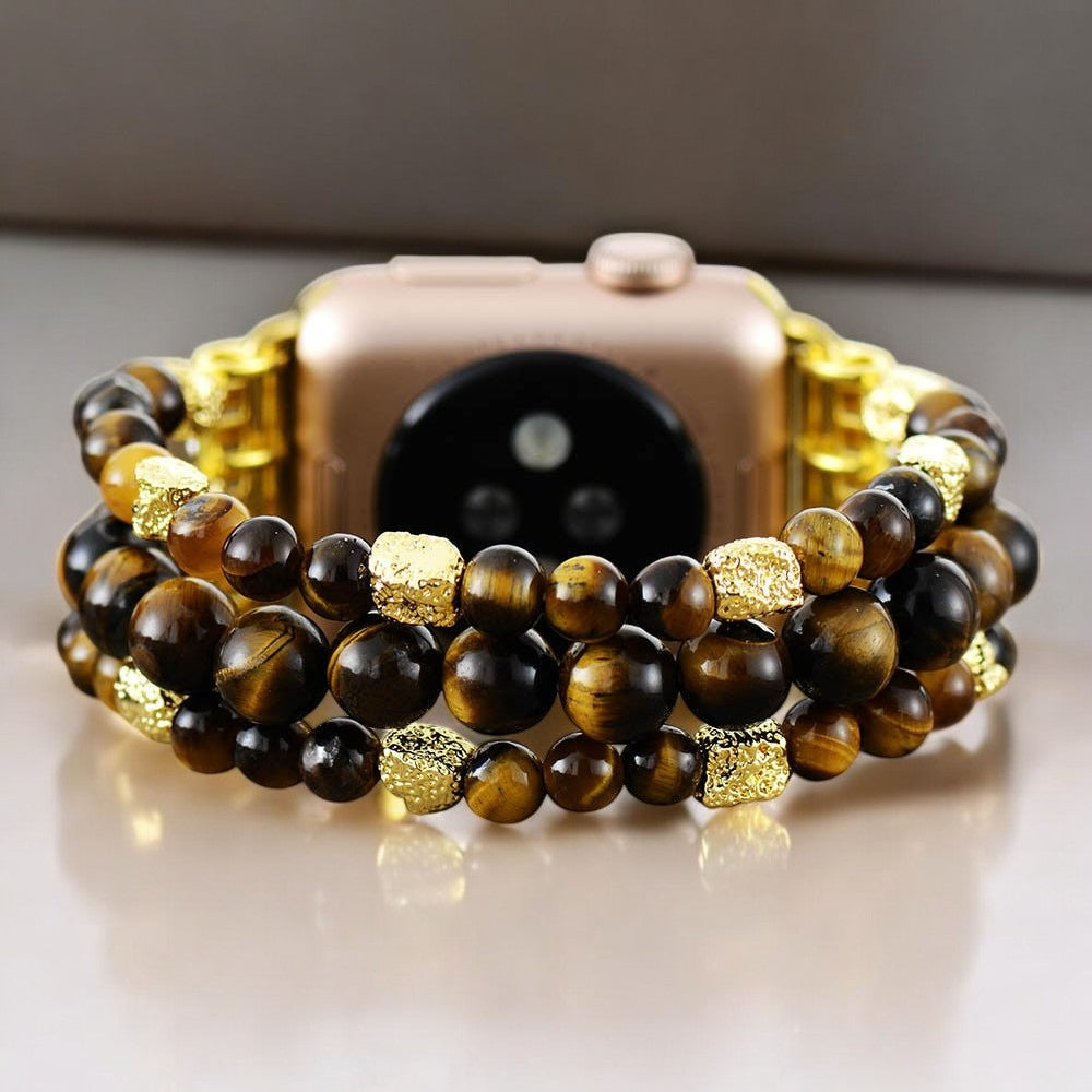 Tiger Eye Gleam Stretch Apple Watch-band