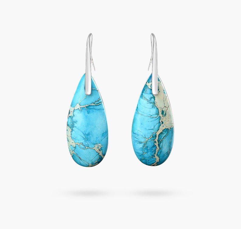 Turquoise Jasper Protection Drop Earrings - Cape Diablo