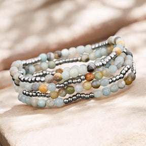 Amazoniet Briljant Armbanden Set