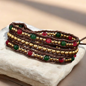 Vrolijk Kerstfeest Hart Wikkel Armband