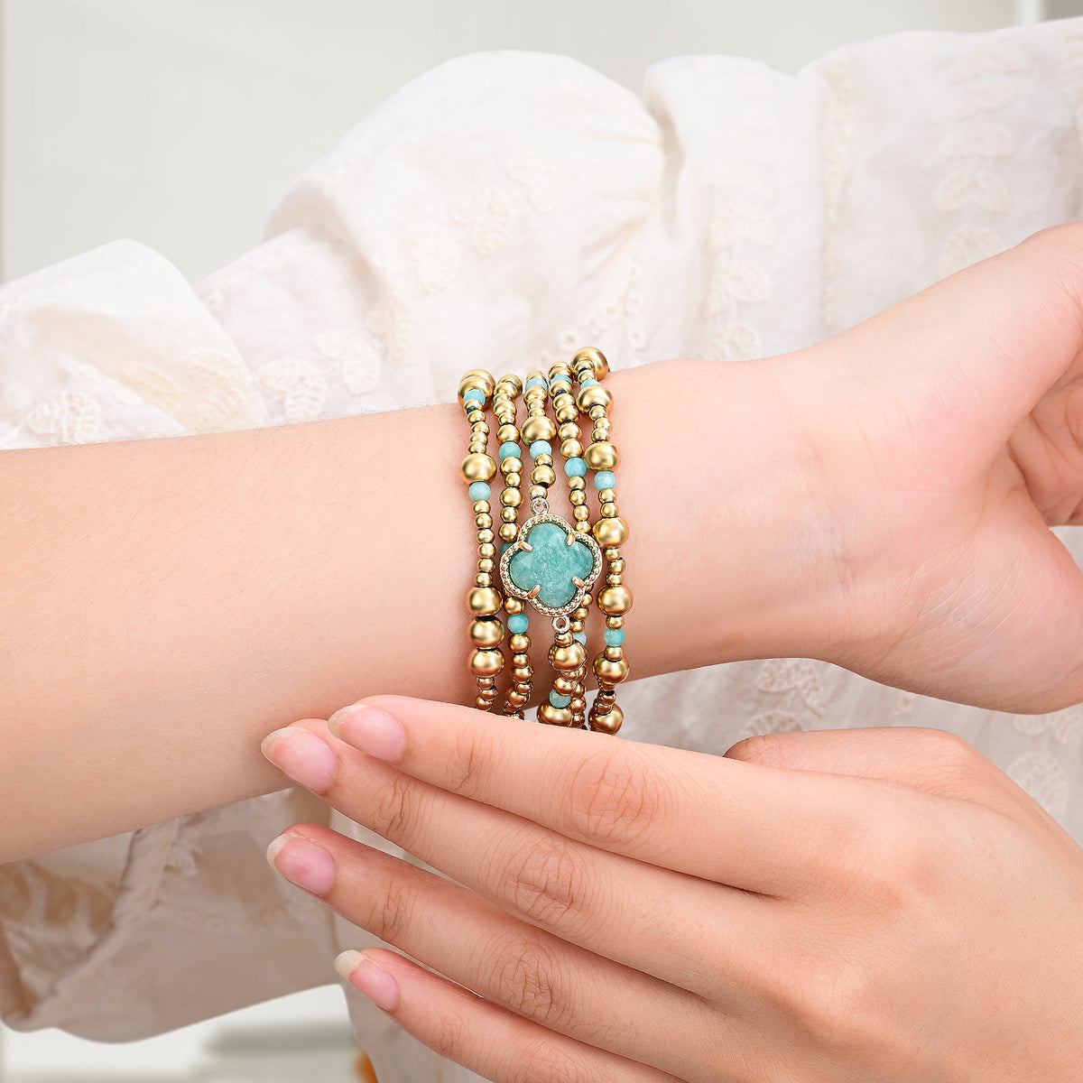 Healing Amazonite Delight Stretch Apple Watch Band