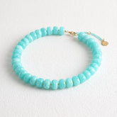 Grove turquoise ketting in kustdroomstijl