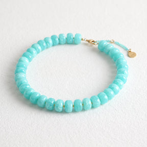 Grove turquoise ketting in kustdroomstijl