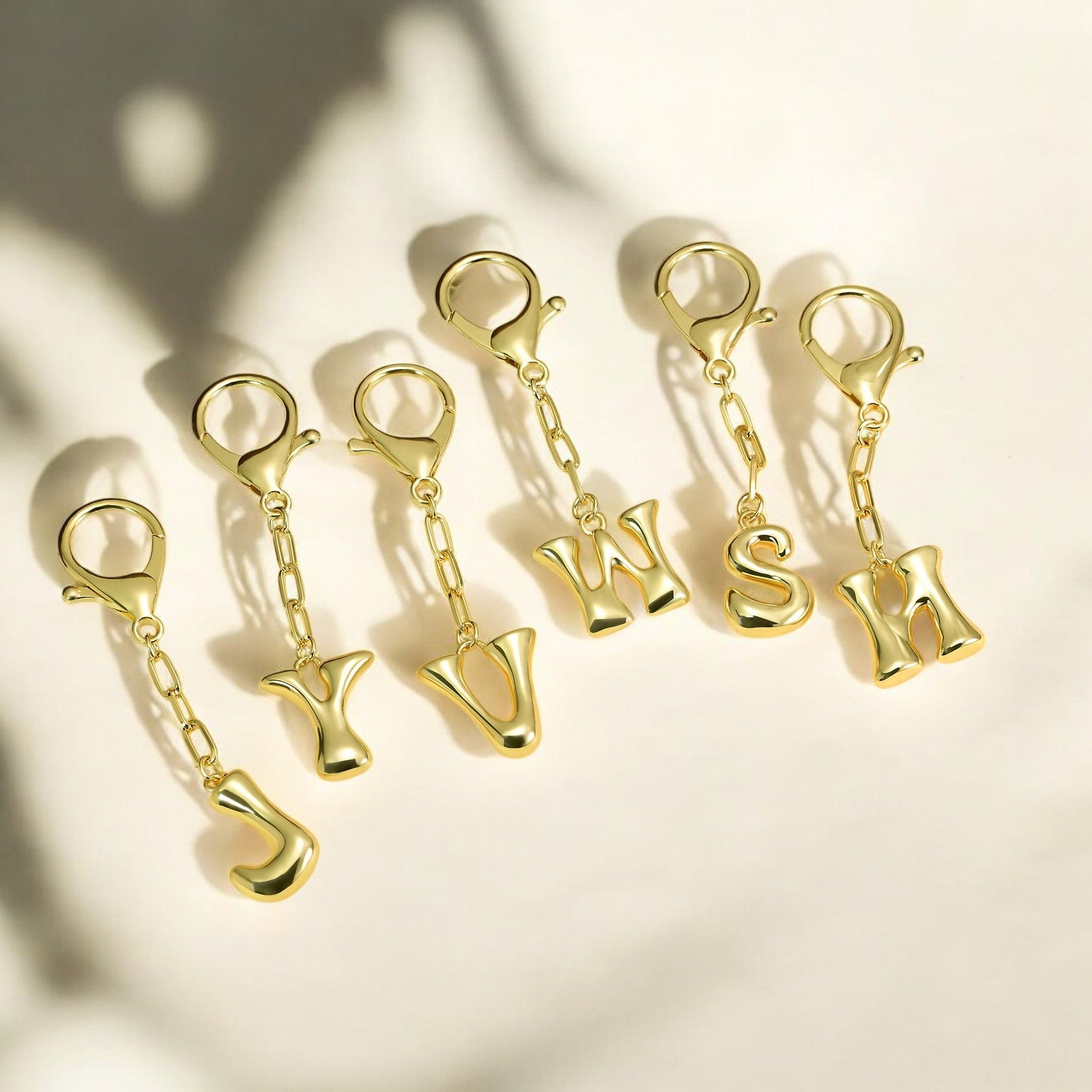 Bubbelletter Initiaal Sleutelhanger & Tasbedel