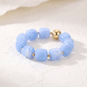 Hemelsblauwe chunky armband