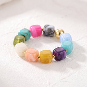 Kustbloesem gemengde grove armband