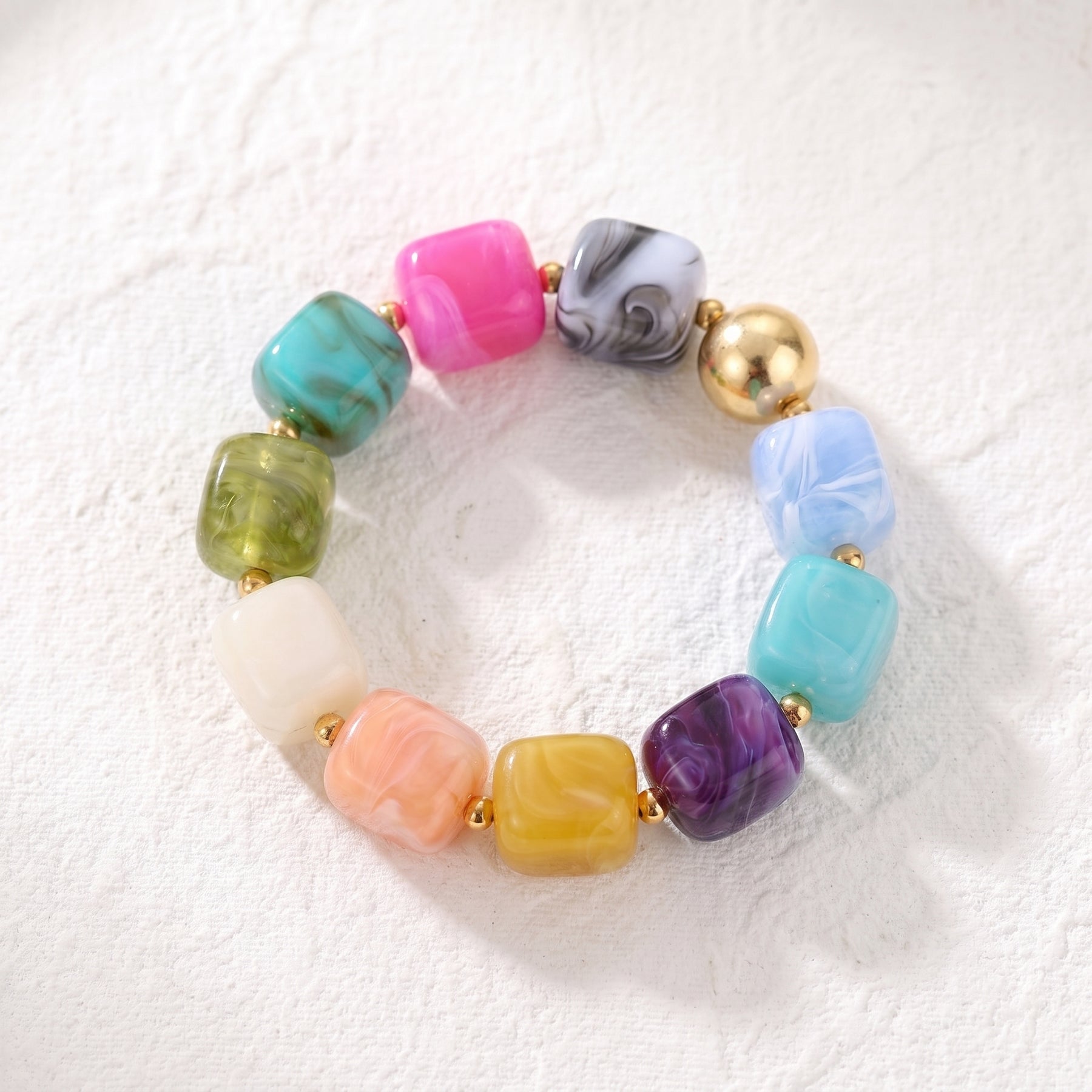 Kustbloesem gemengde grove armband