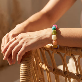 Kustbloesem gemengde grove armband