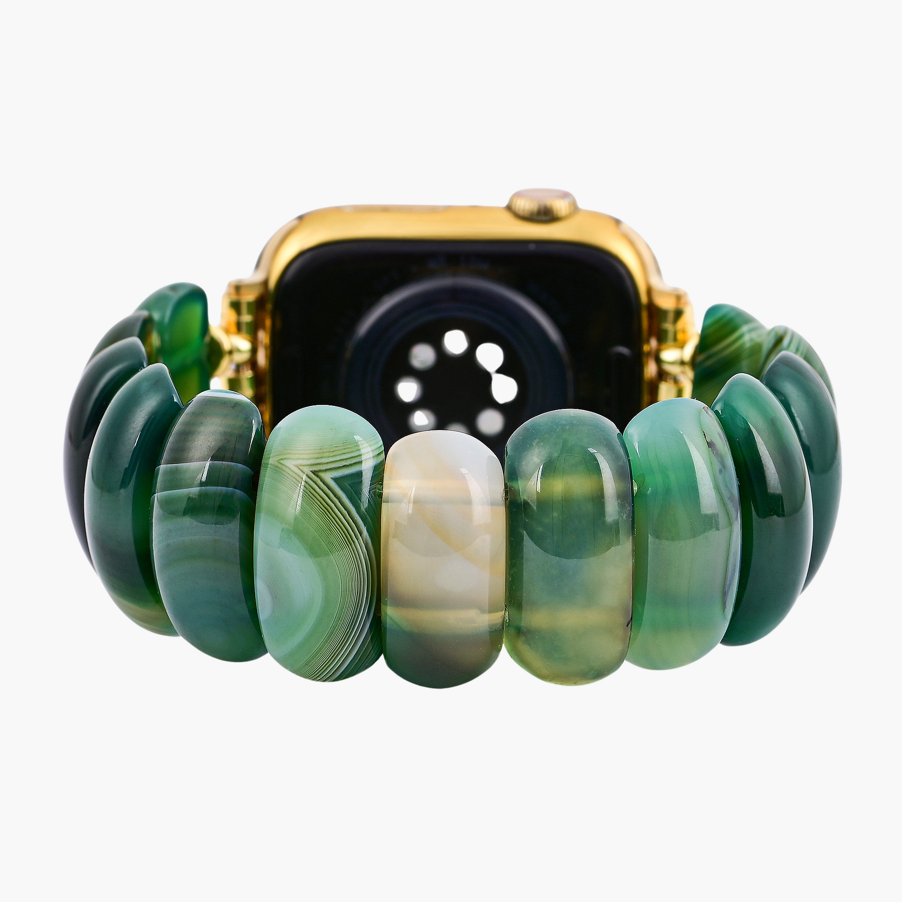 Emerald Grove Agate Stretch Apple Watch Band