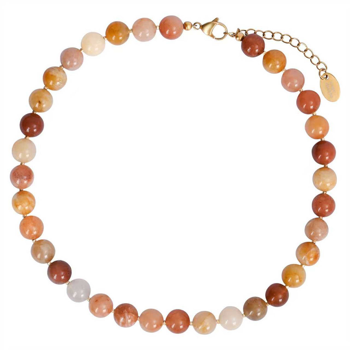 Gouden Zonsteen Choker Ketting