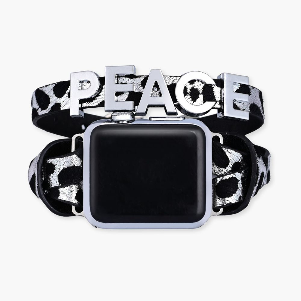 Peace Safari lederen Apple Watch -band