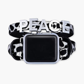 Peace Safari lederen Apple Watch -band