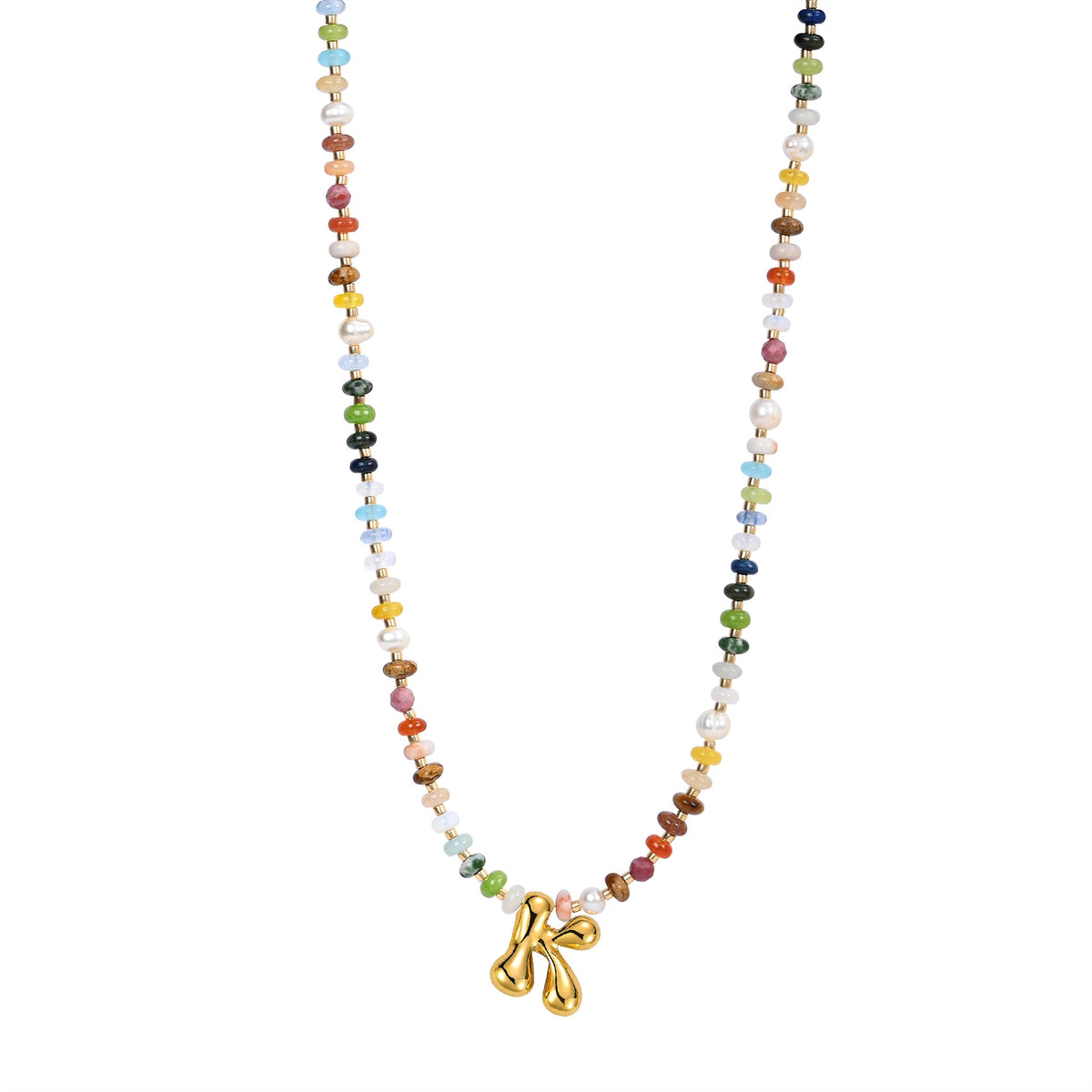 Multicolor bubbelletter ketting