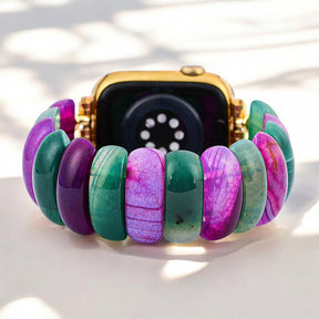 Boheemse Juweel Agaat Rekbare Apple Watch Band
