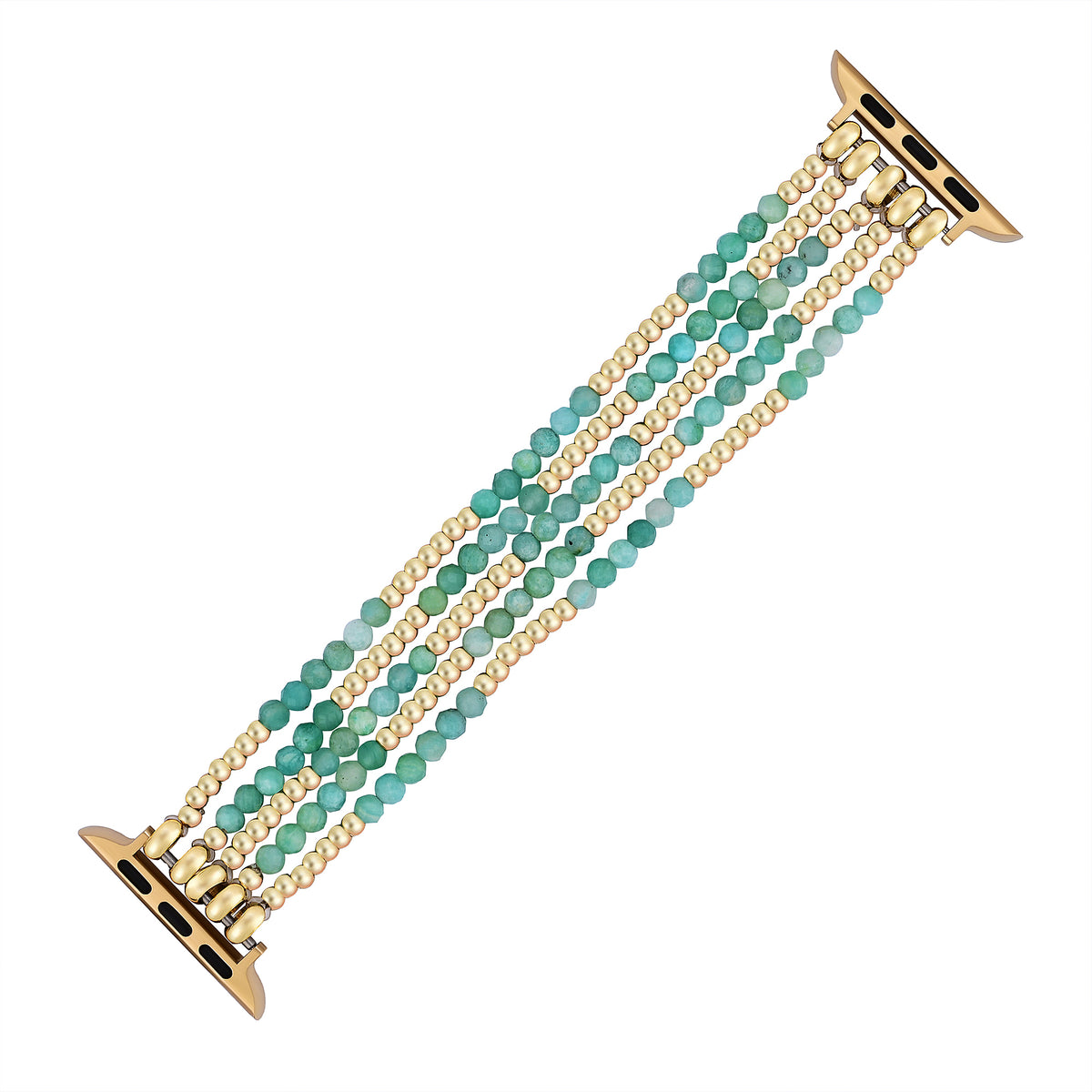 Gloeiende Amazoniet Stretch Apple Watch Band